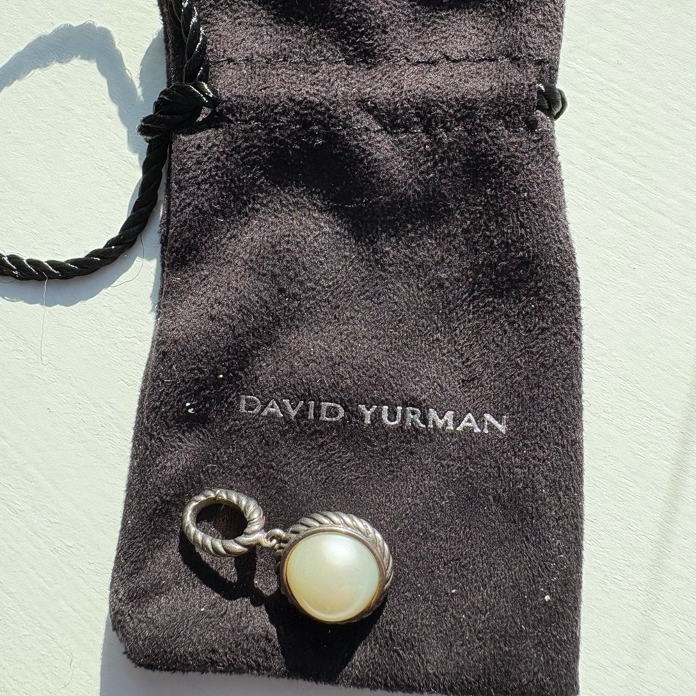 David Yurman Pearl Cable  Charm Pendant